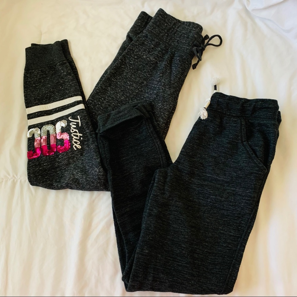 Justice and Cat & Jack Joggers Size 8